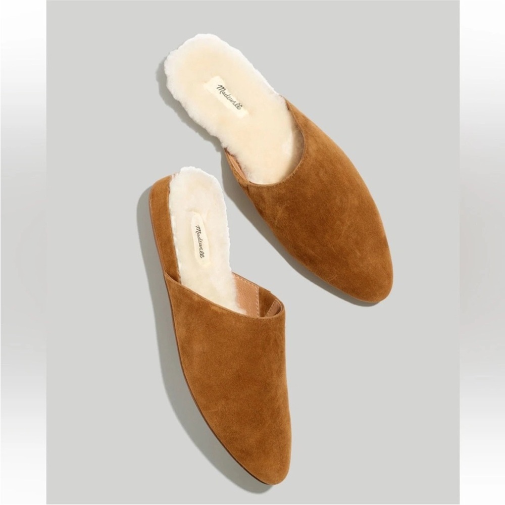 Madewell Kasey Suede wheeling mule 9
